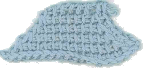 diminution dans un ouvrage au crochet tunisien