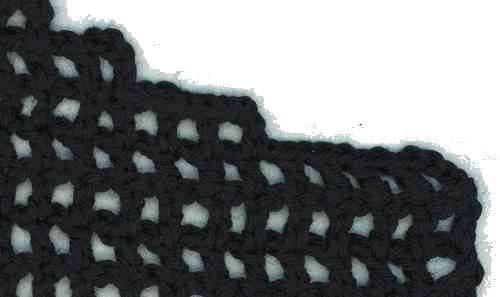 diminution dans un ouvrage au filet